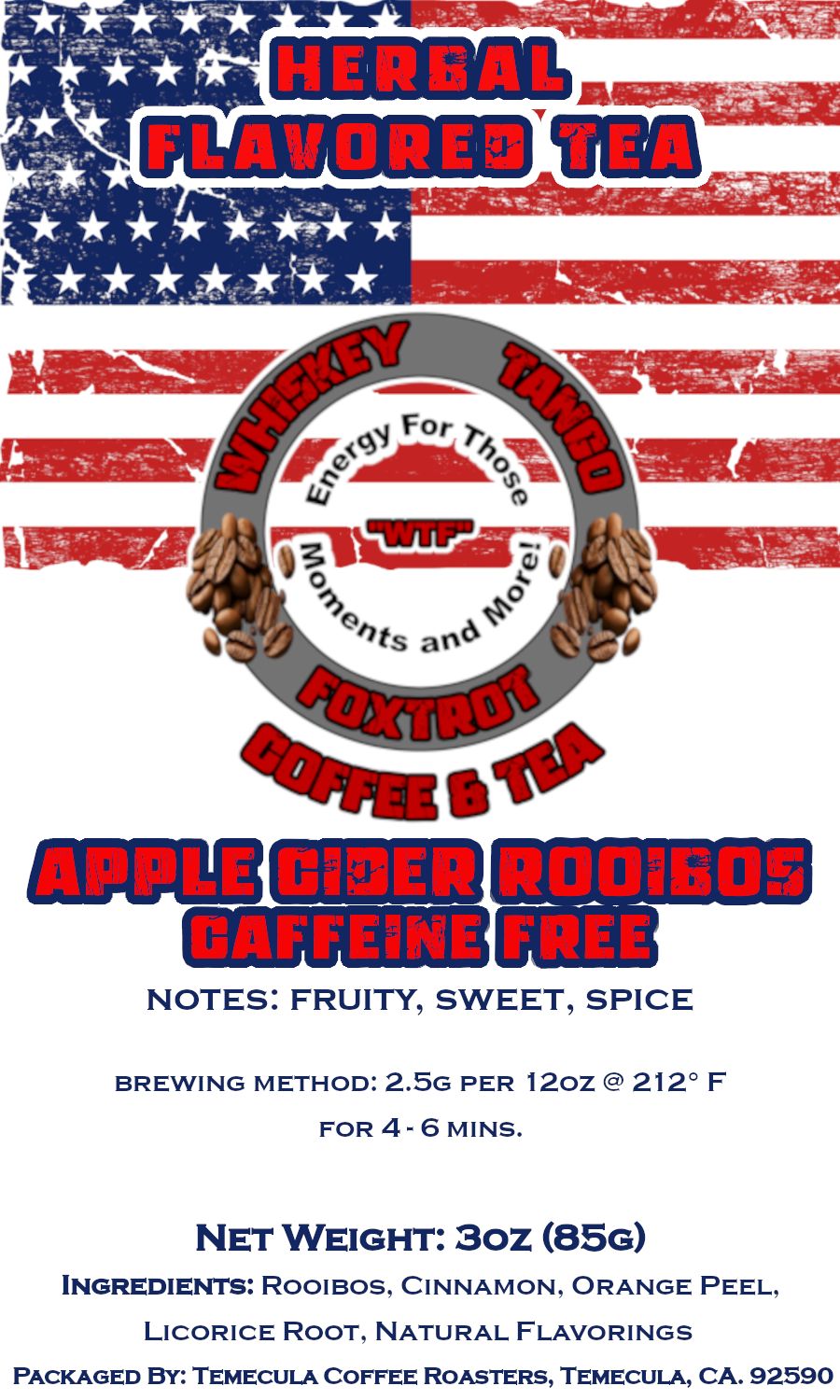 Apple Cider Rooibos Tea (CAFFEINE FREE)